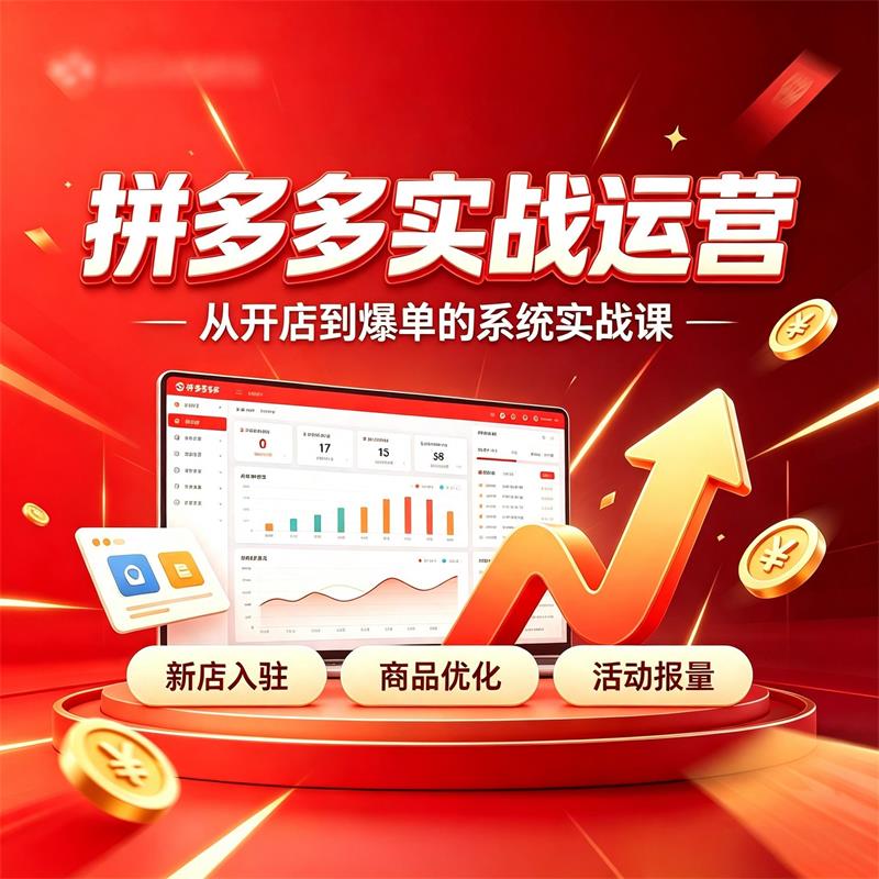 拼多多实战运营可远程可线下教学-全旗电商