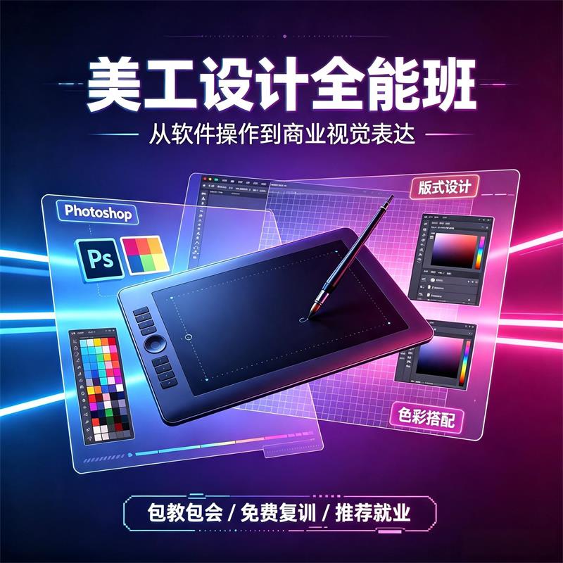 Photoshop PS美工设计教学课程可远程可线下教学-全旗电商